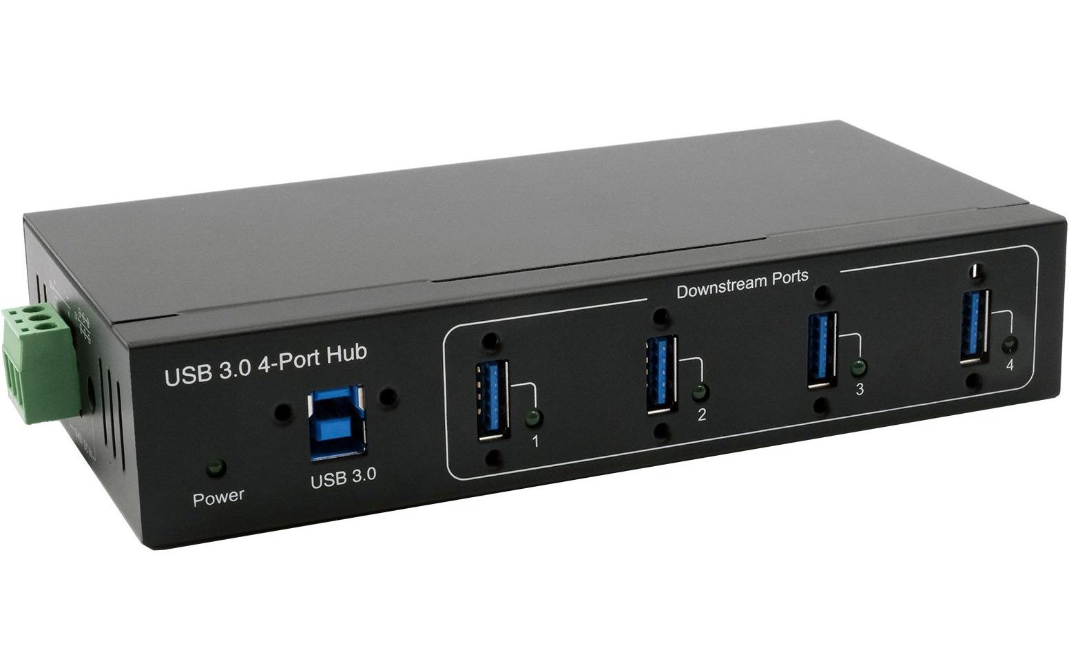 USB-Hub EX-11224HMVS4-Port USB 3.0 HUB für Tisch, Wand- und DIN-Rail Montage