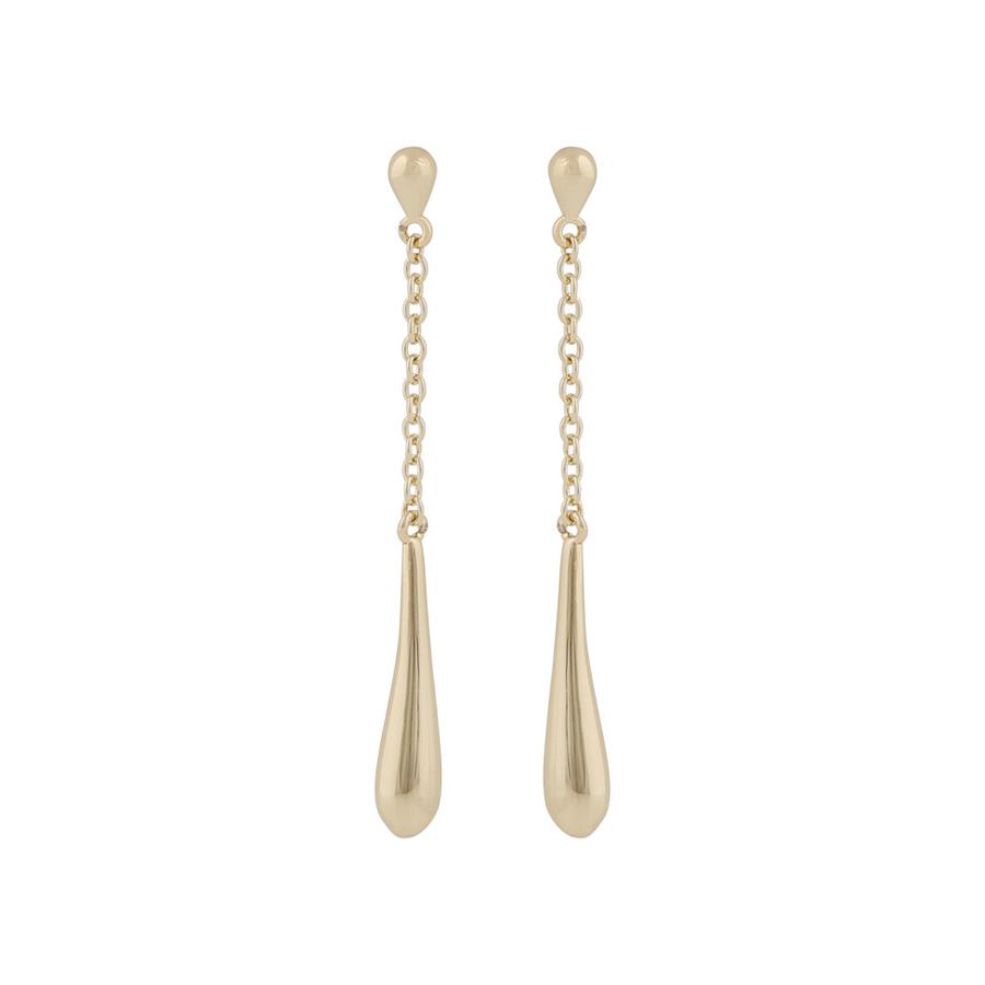 Snö Of Sweden Lara Drop Chain Earring Plain Gold 48mm