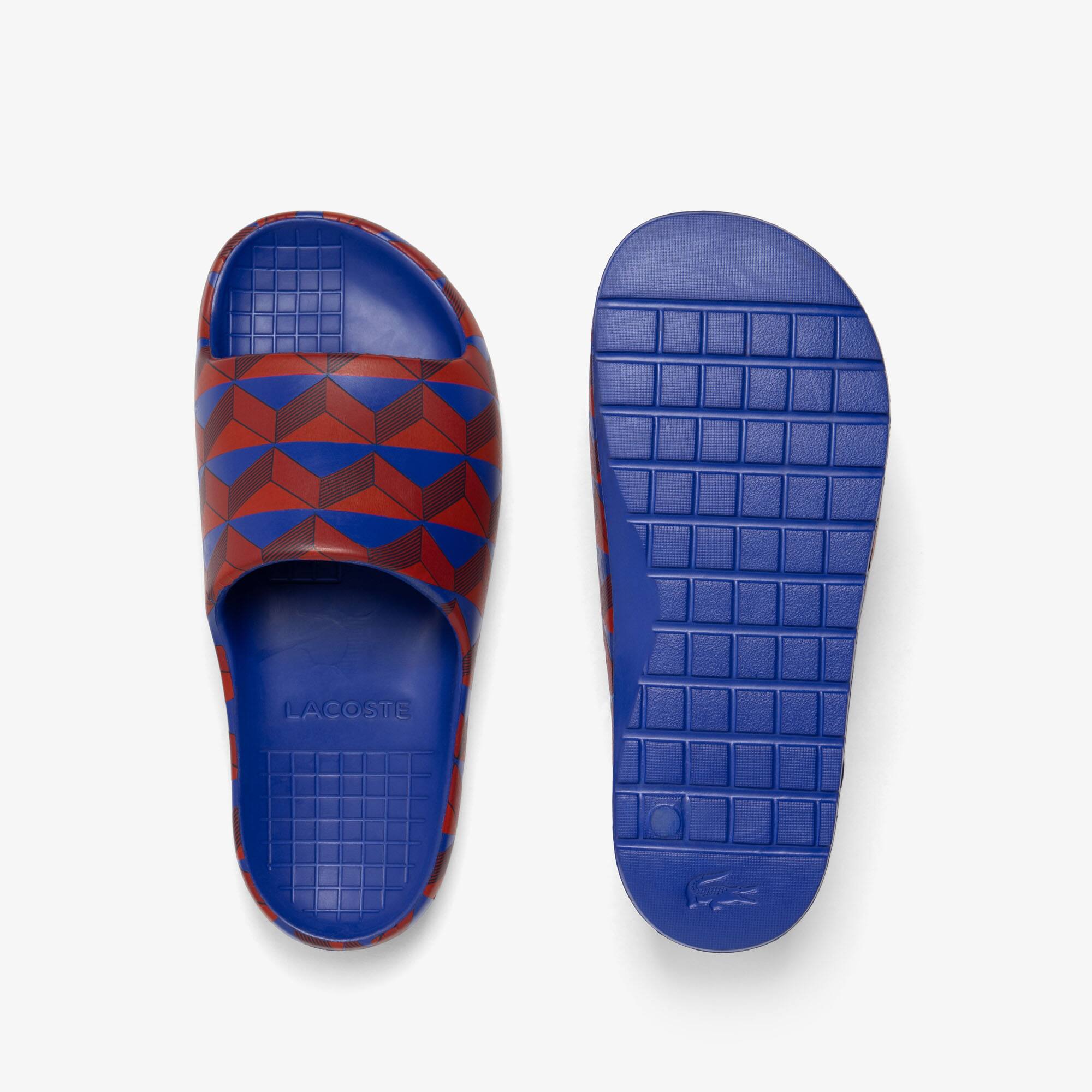 Claquettes Serve Slide 2.0 homme imprimé Claquettes & Sandales - Rouge - Lacoste - Homme