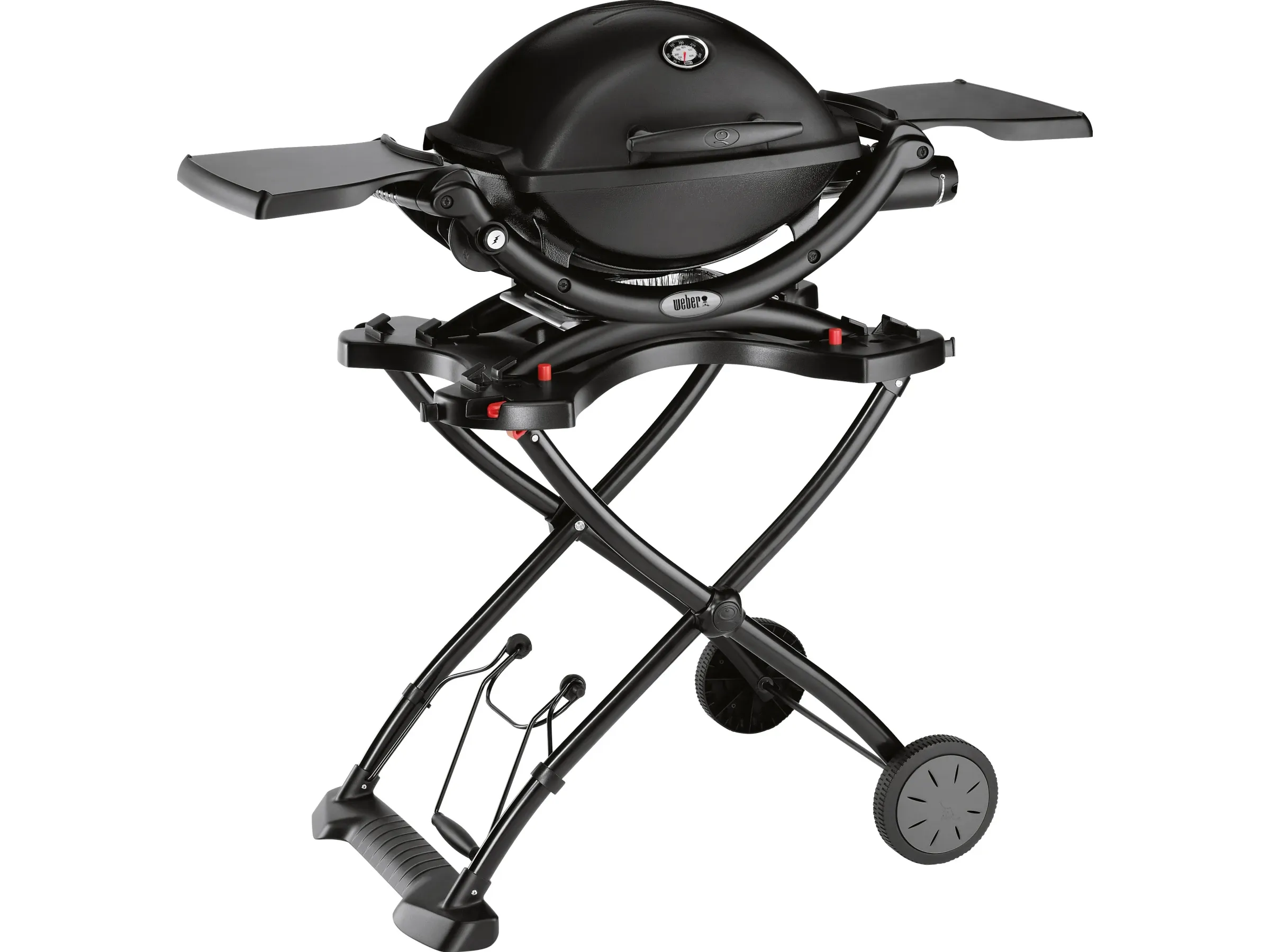 Weber Gasgrill Q 1200 mit 1 Brenner & Rollwagen Schwarz