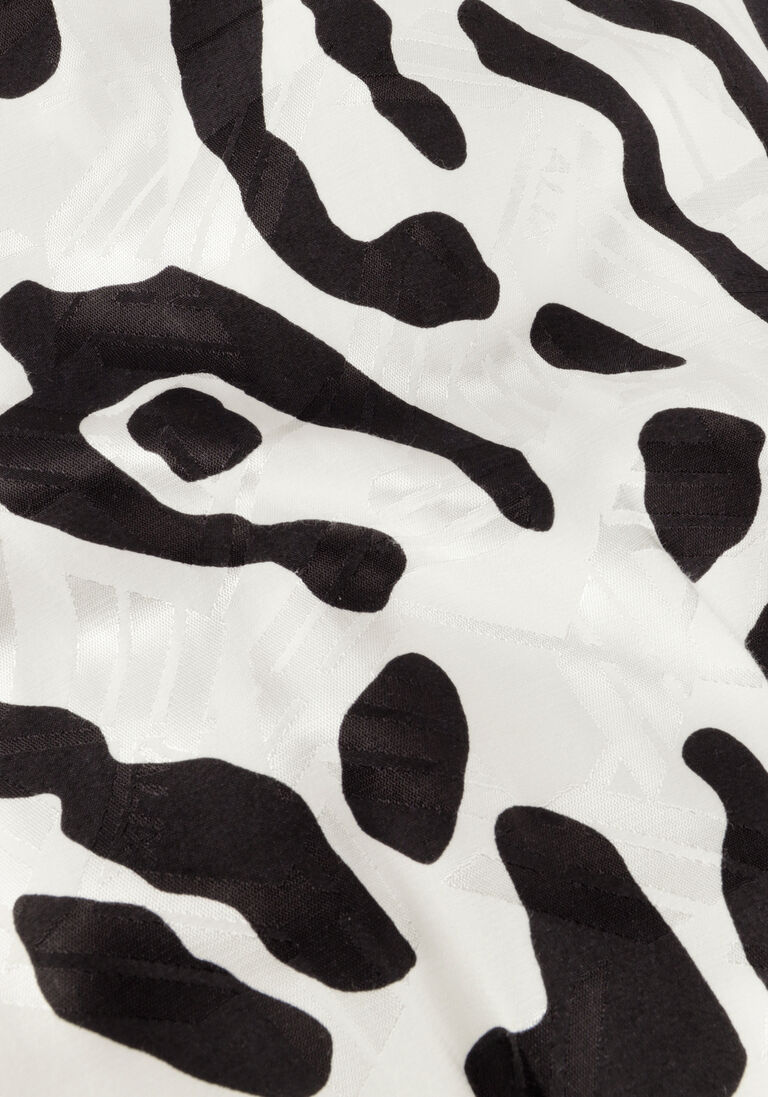 ALIX THE LABEL zwarte alix the label  ladies woven big animal jacquard playsuit
