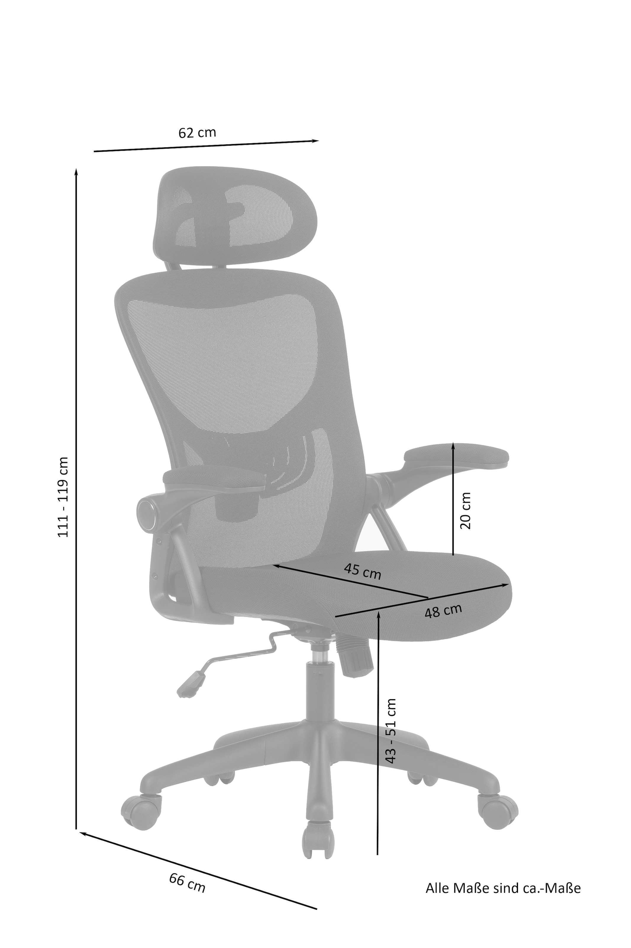 byLIVING Drehstuhl »Flex« () 1 Stk.moderner Bürostuhl mit vielen Einstellungsmöglichkeiten