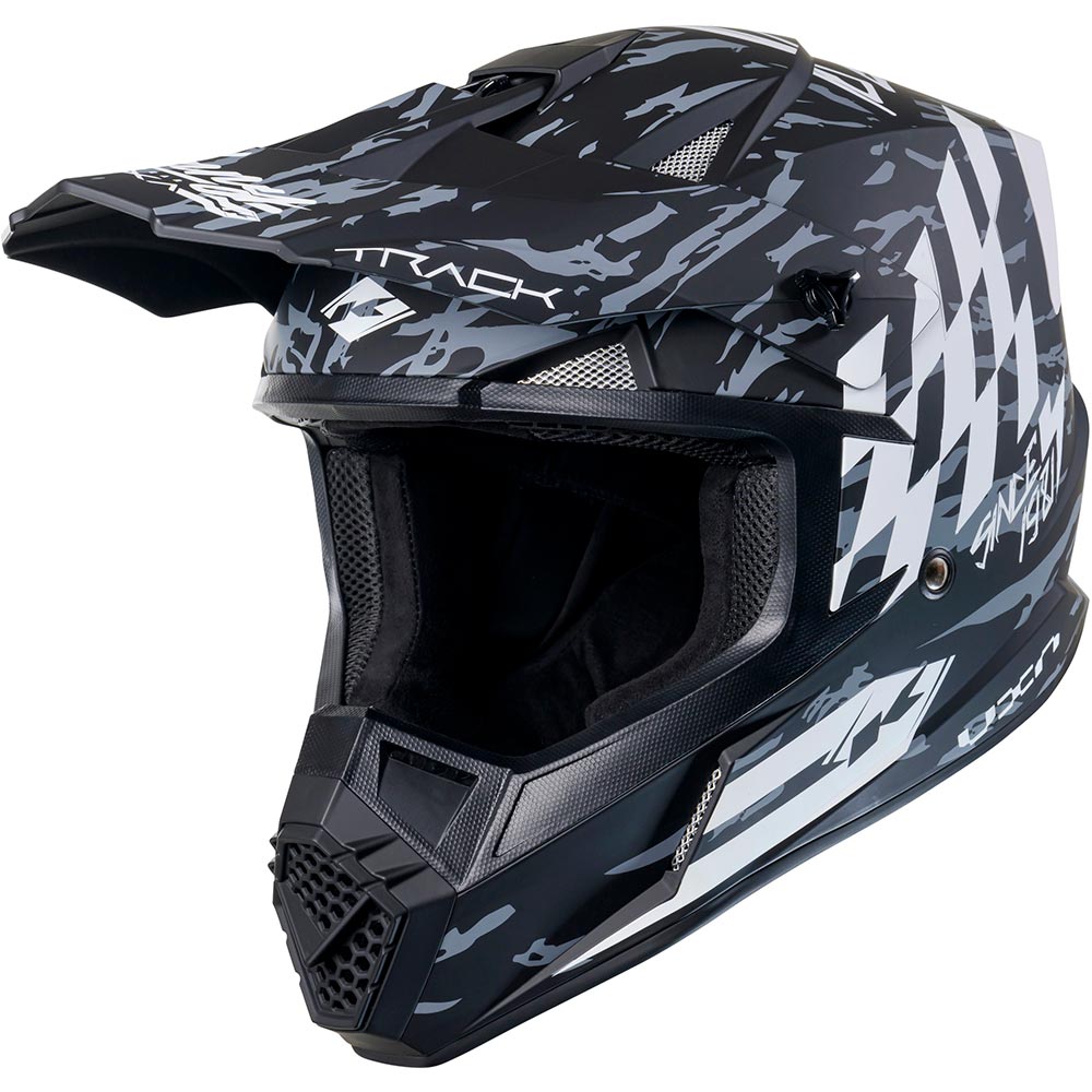 Kenny - Casque enfant Track Kid Dirt Noir / Blanc / Mat