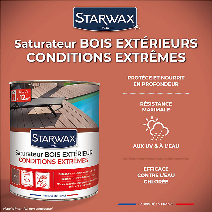 Saturateur extérieur haute protection couleur teck 1 L