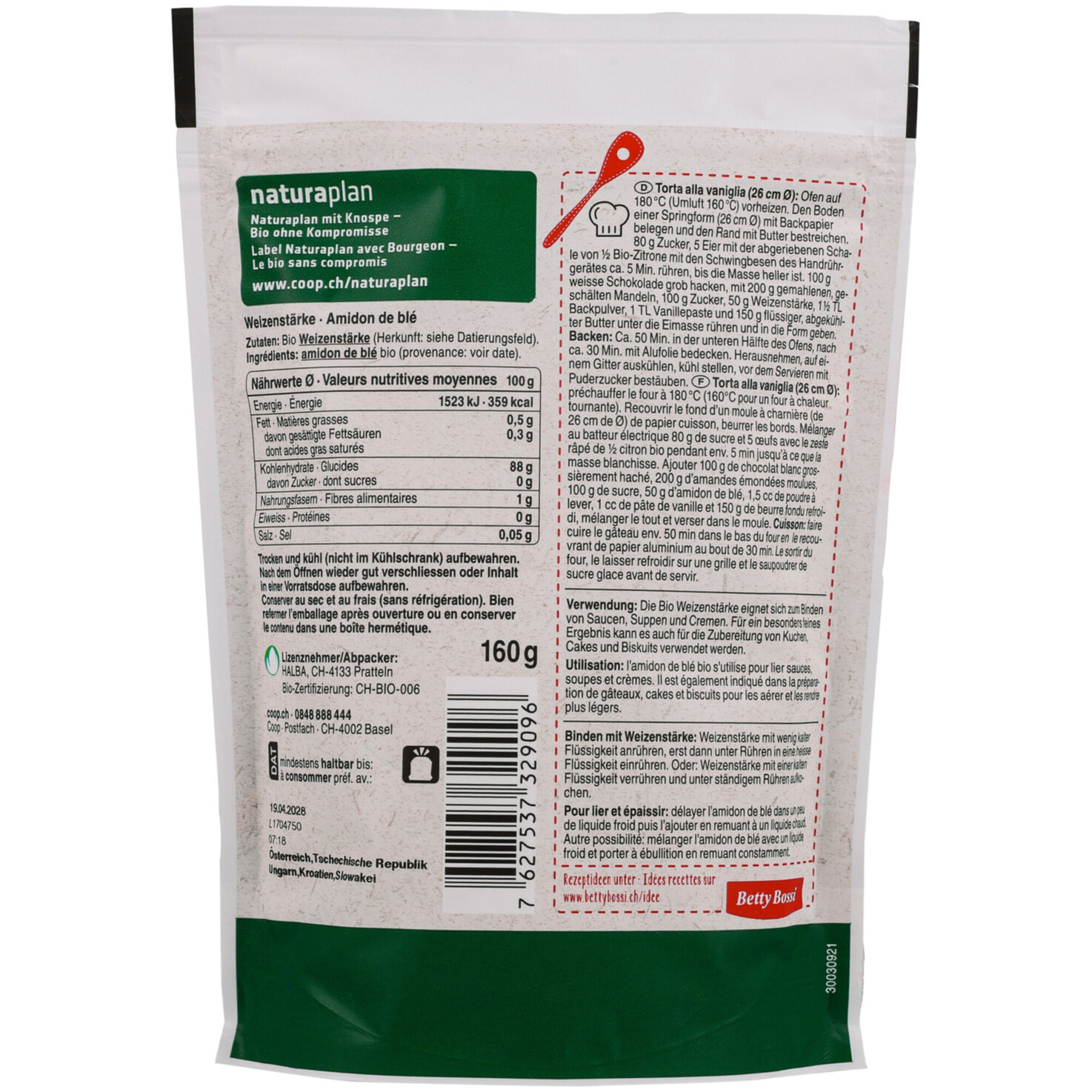 Naturaplan Bio Weizenstärke