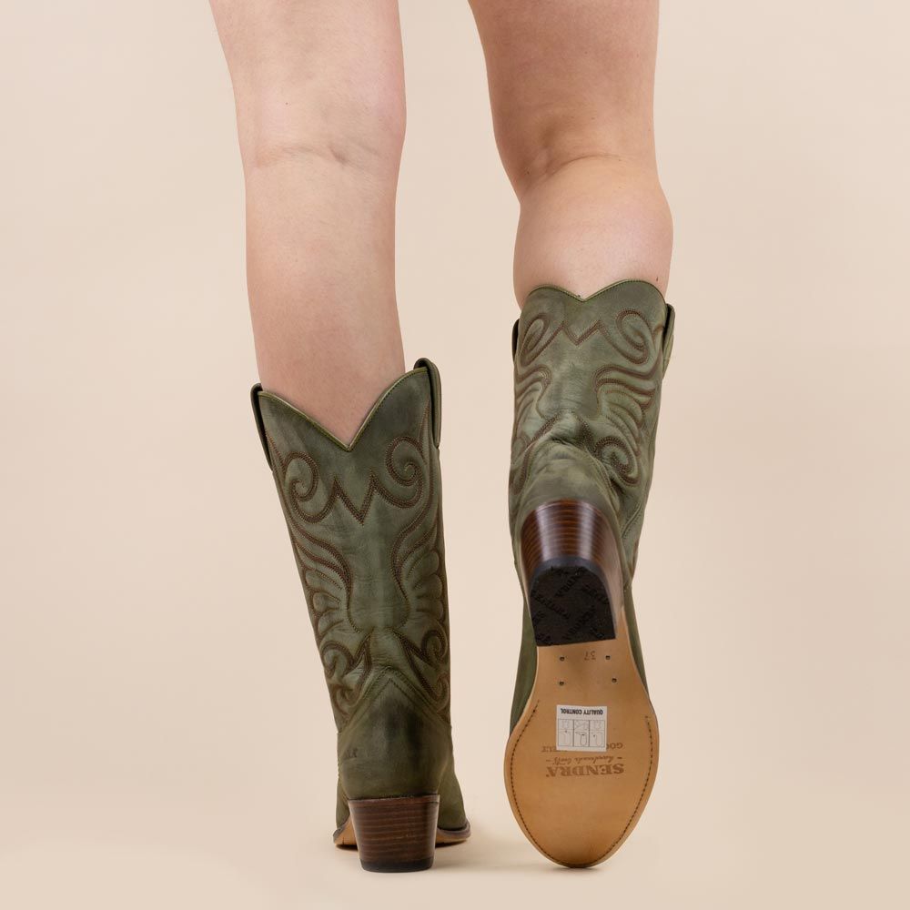Sendra Flota Militar Lavado 11627 westernlaarzen groen