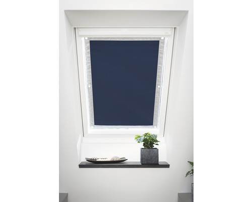 Lichtblick dakraamzonwering Thermofix verduisterend blauw 36x51,5 cm