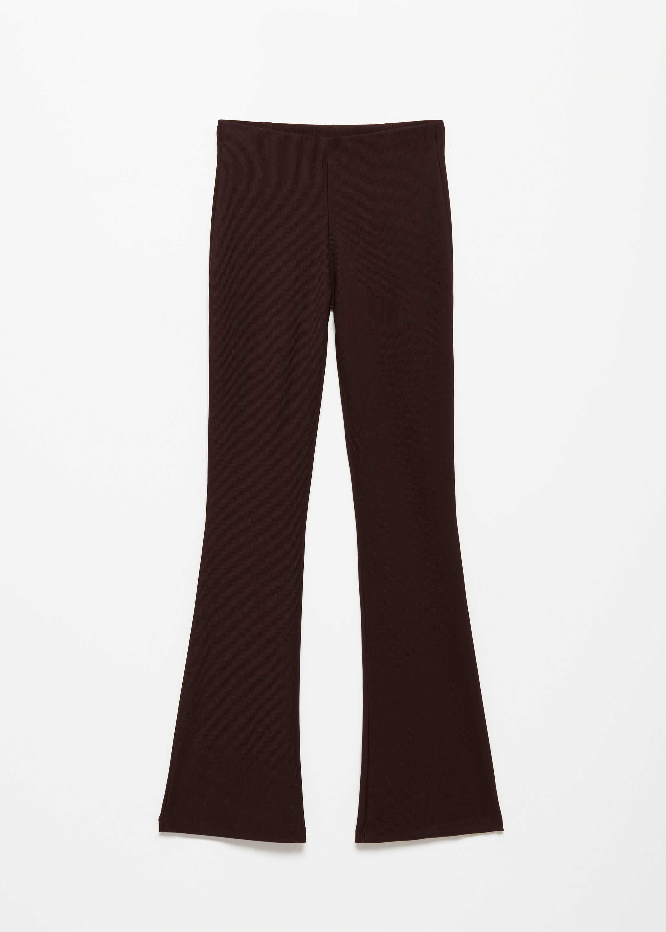 Geribde flare legging
