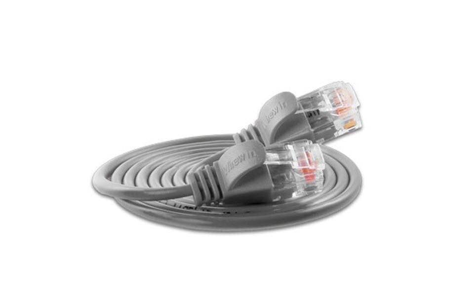 Slimpatchkabel RJ-45 - RJ-45, Cat 6, UTP, 3 m, GrauLightpatchkabel rund, ungeschirmtes Twisted-Pair-Kabel (U/UTP) mit Klinkenschutz