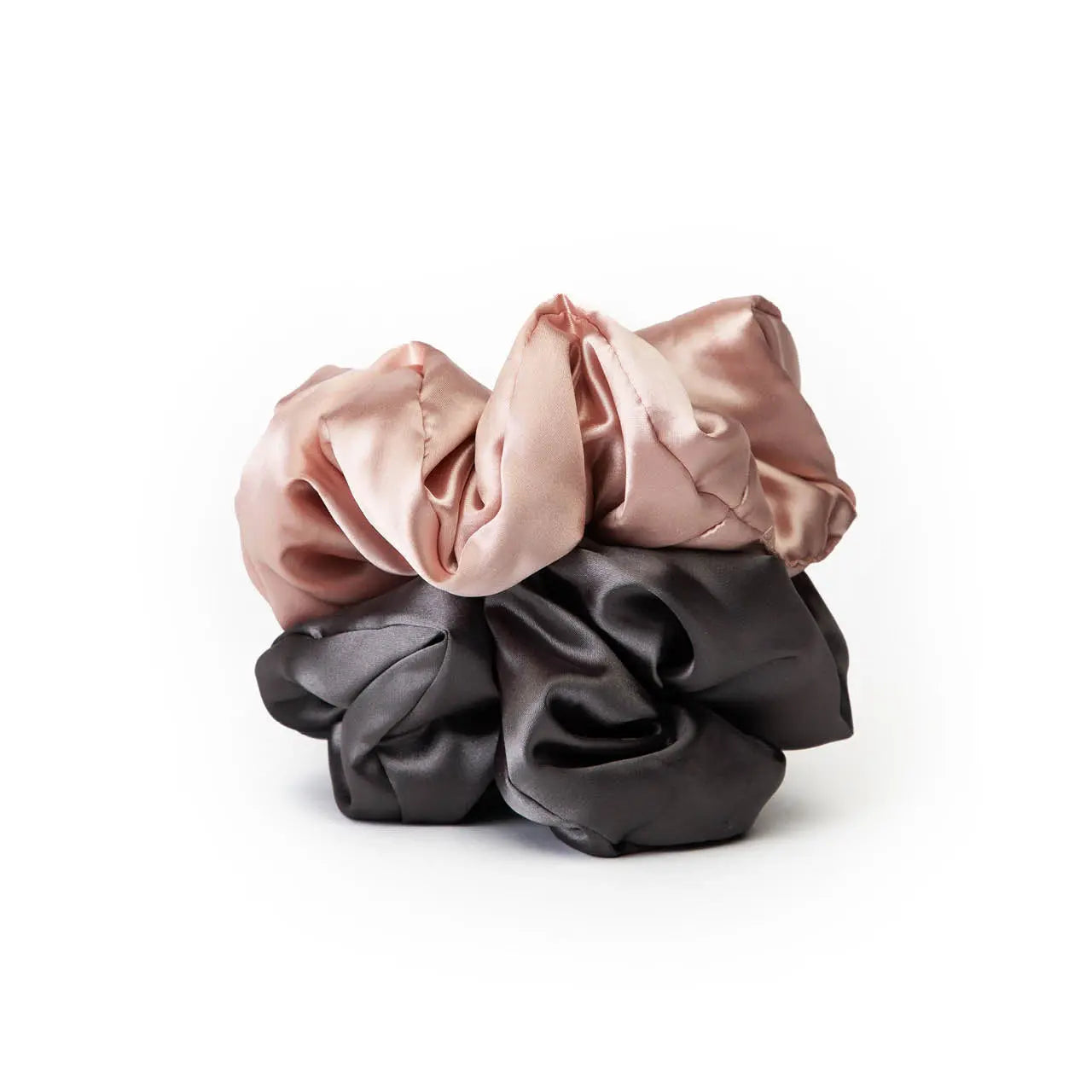 Satin Sleep Pillow Scrunchies Blush / Gray