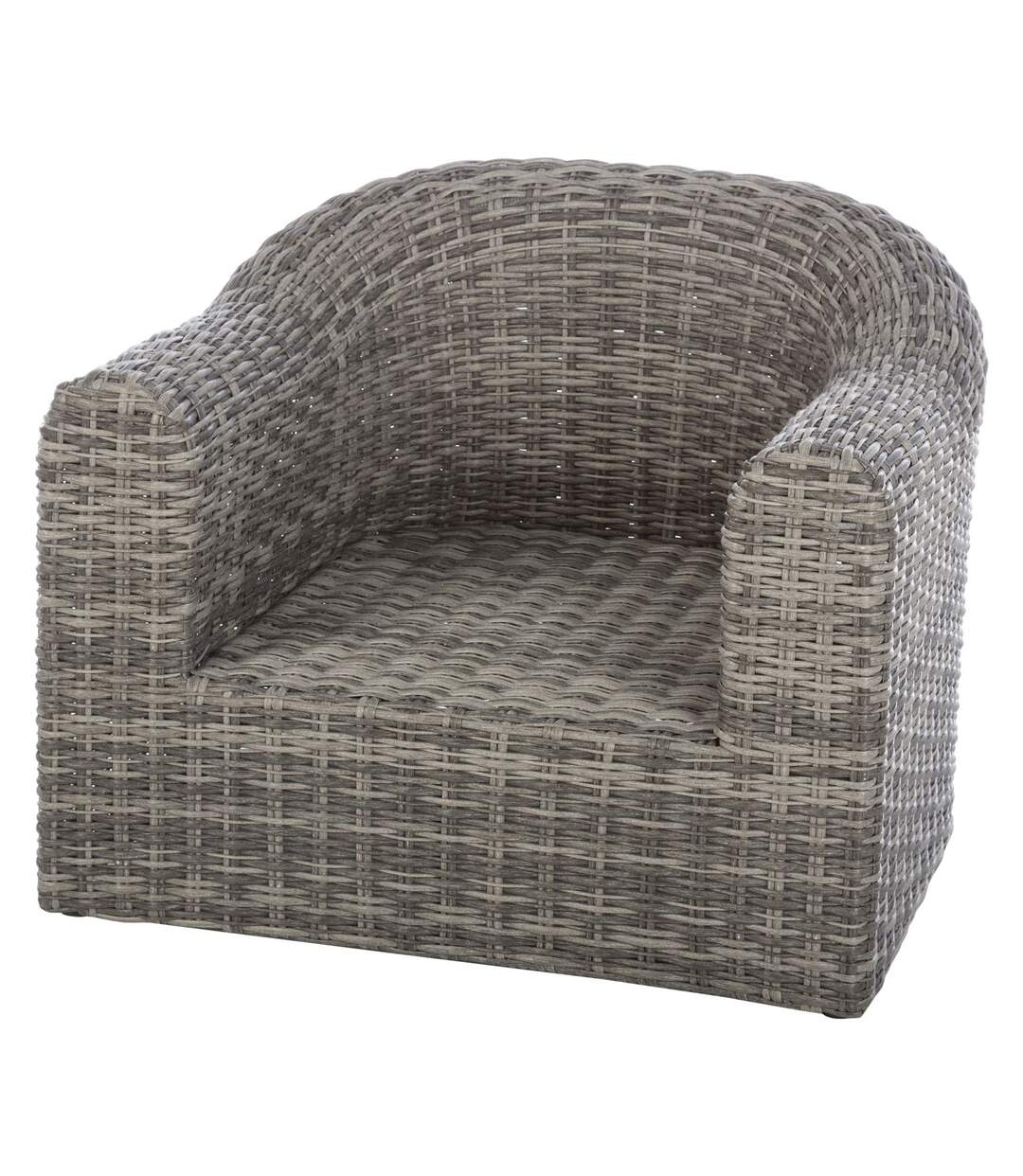 Fauteuil salon de jardin en résine tressée Moorea - Gris ombre