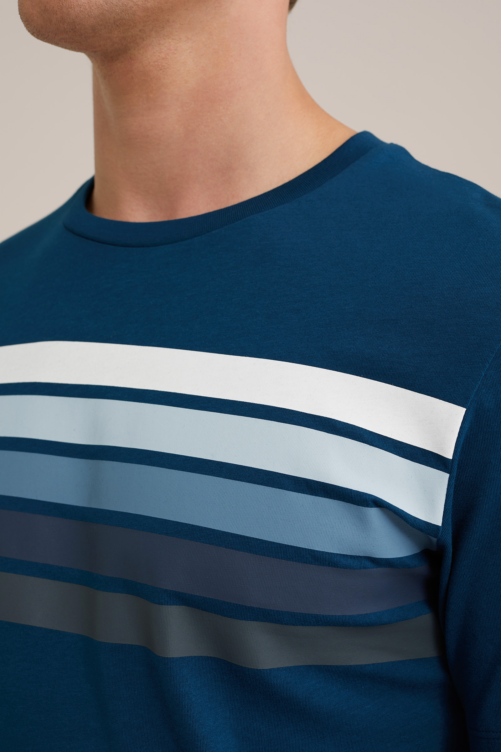 T-shirt met opdruk WE Fashion Petrol