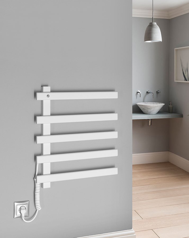 Sapho Elcor elektrische radiator mat wit 48x52cm 85W