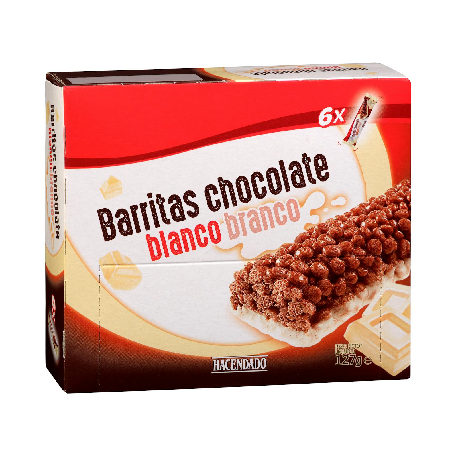 Barres de céréales Hacendado au chocolat blanc