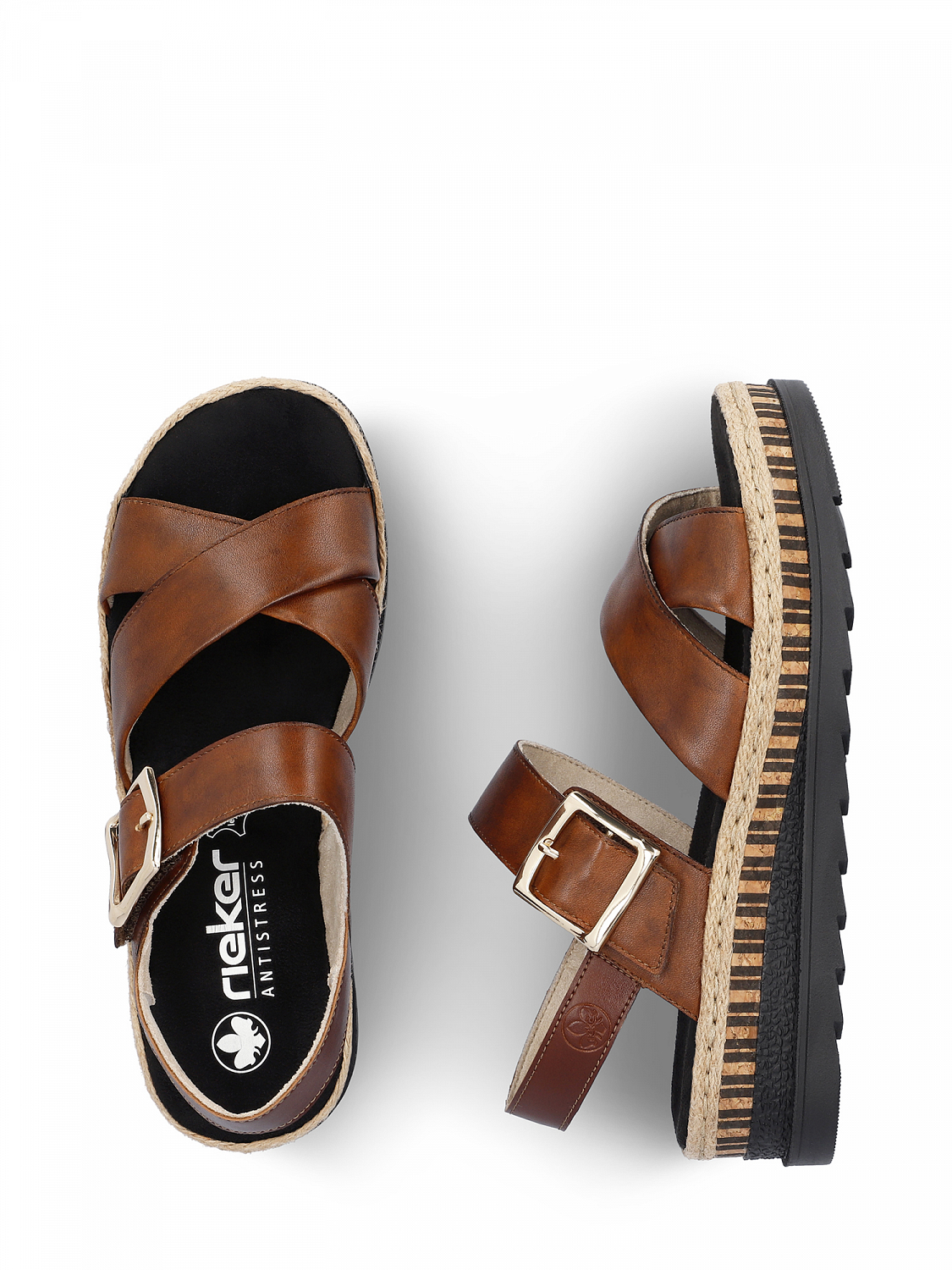 Rieker Arizona Sandal Brown Leather