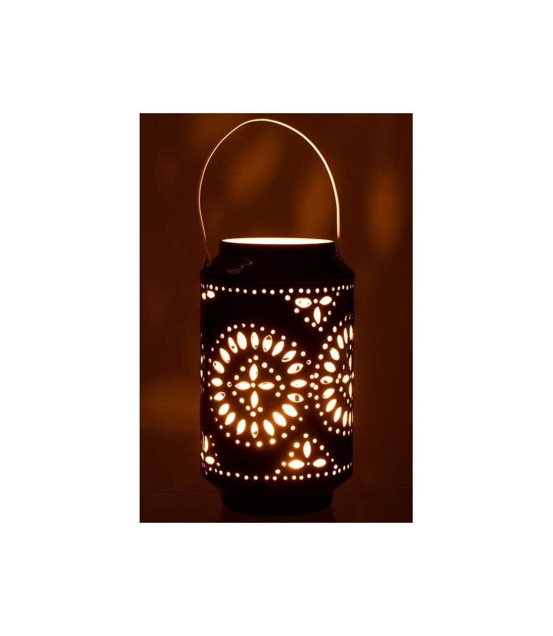Paris Prix - Lanterne Cylindrique Métal sévilla 43cm Noir