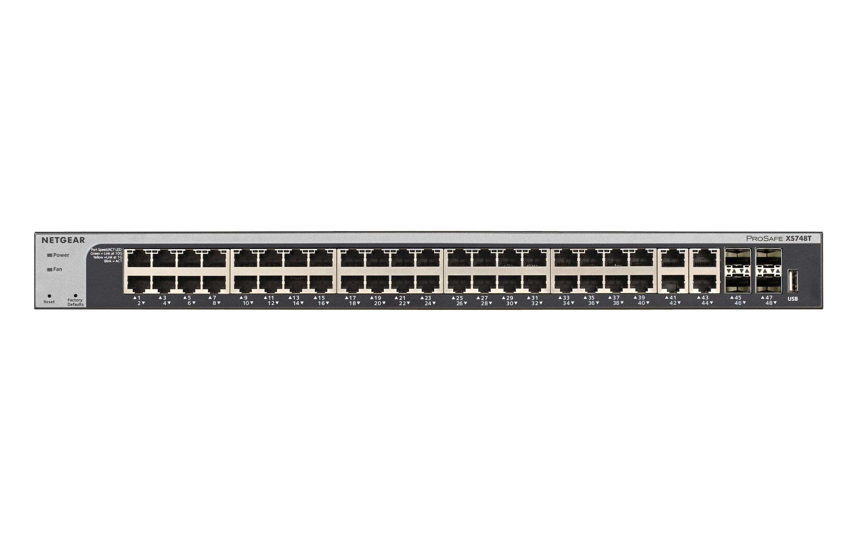 Switch XS748T 48 Port<br>10-Gigabit-Smart-Managed-Switch mit 48 Ports