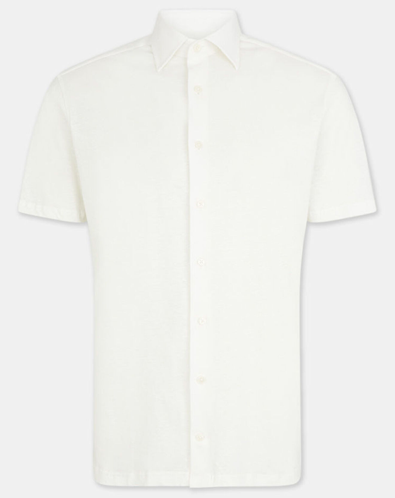 Hackett London Chemise en Lin mélangé Slim Fit Polo Piqué écrue