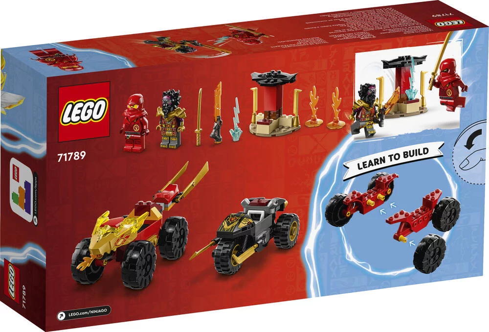 LEGO®NINJAGO®71789 - LE COMBAT EN VOITURE ET EN MOTO DE KAI ET RAS