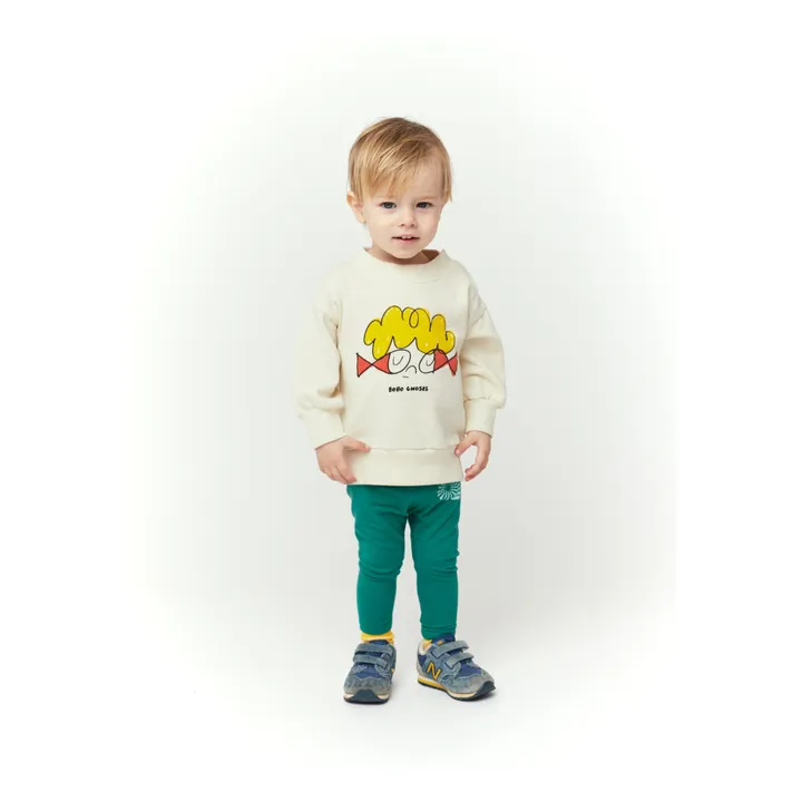 Bobo Choses Exclusivité Bobo Choses x Smallable - Sweat Coton Bio Poissons Bébé | Ecru