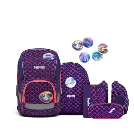 ergobag WIDE SPECIAL Schulrucksack-Set PerlentauchBär, 6-teilig