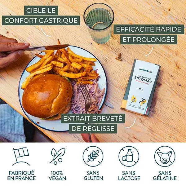 Nutri&Co Fórmula Vegana Anti-Refluxo e Azia - 20 cápsulas