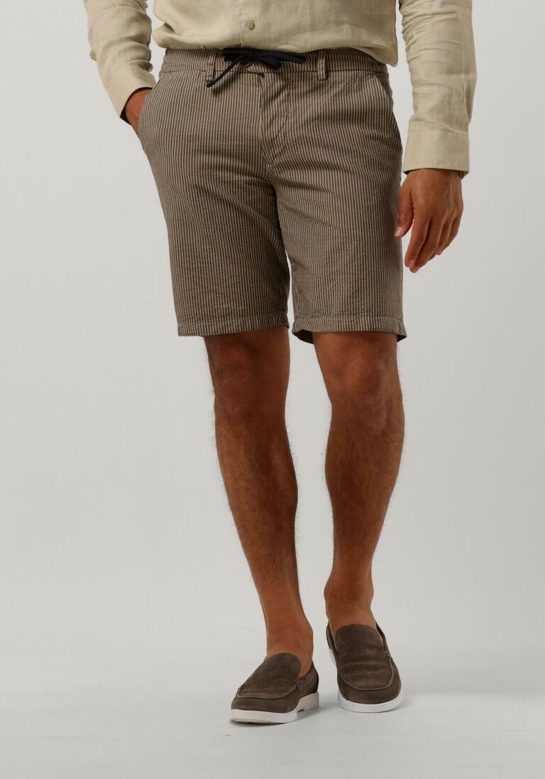 DSTREZZED bruine dstrezzed korte broek lancaster jogger shorts seersucker stripe