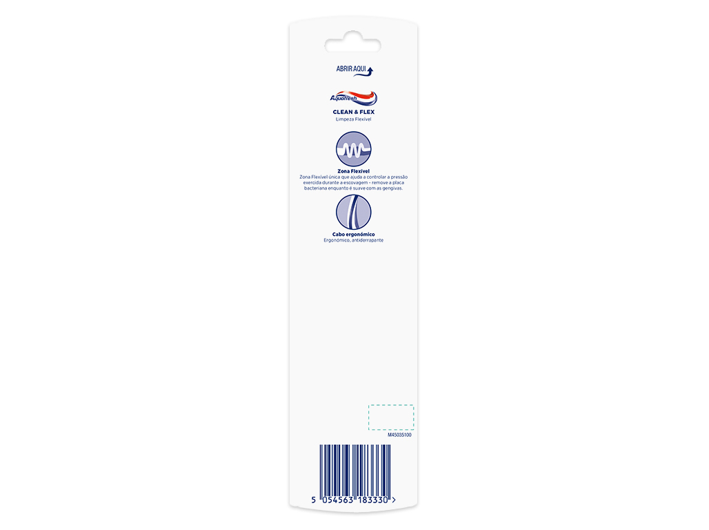 ESCOVA DE DENTES AQUAFRESH CLEAN&FLEX SUAVE X2