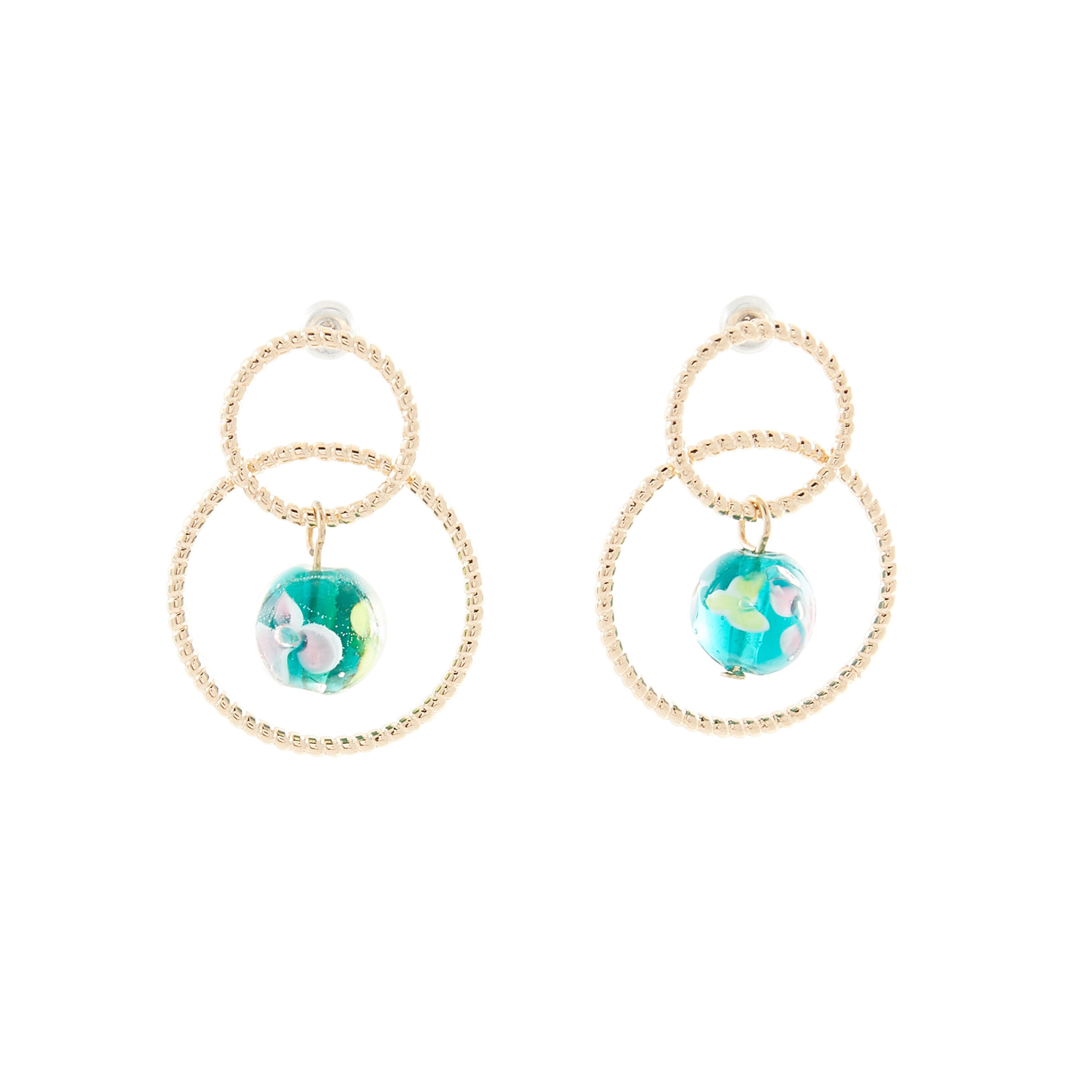 Créoles perles de verre - BIJOUX