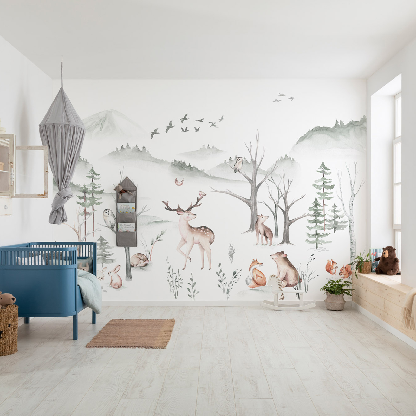 Vlies-Fototapete COZY WOODS - bunt - 400x280 cm