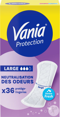 Vania Protection Protège-Slips Parfum Fresh Large 36 Pièces