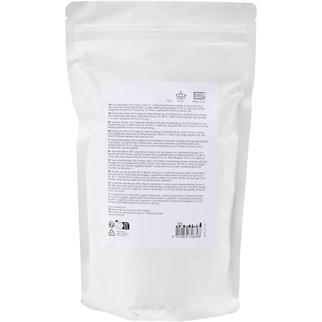 Soyavoks, Til frittstående stearinlys, creme, 500 g/ 1 pk.