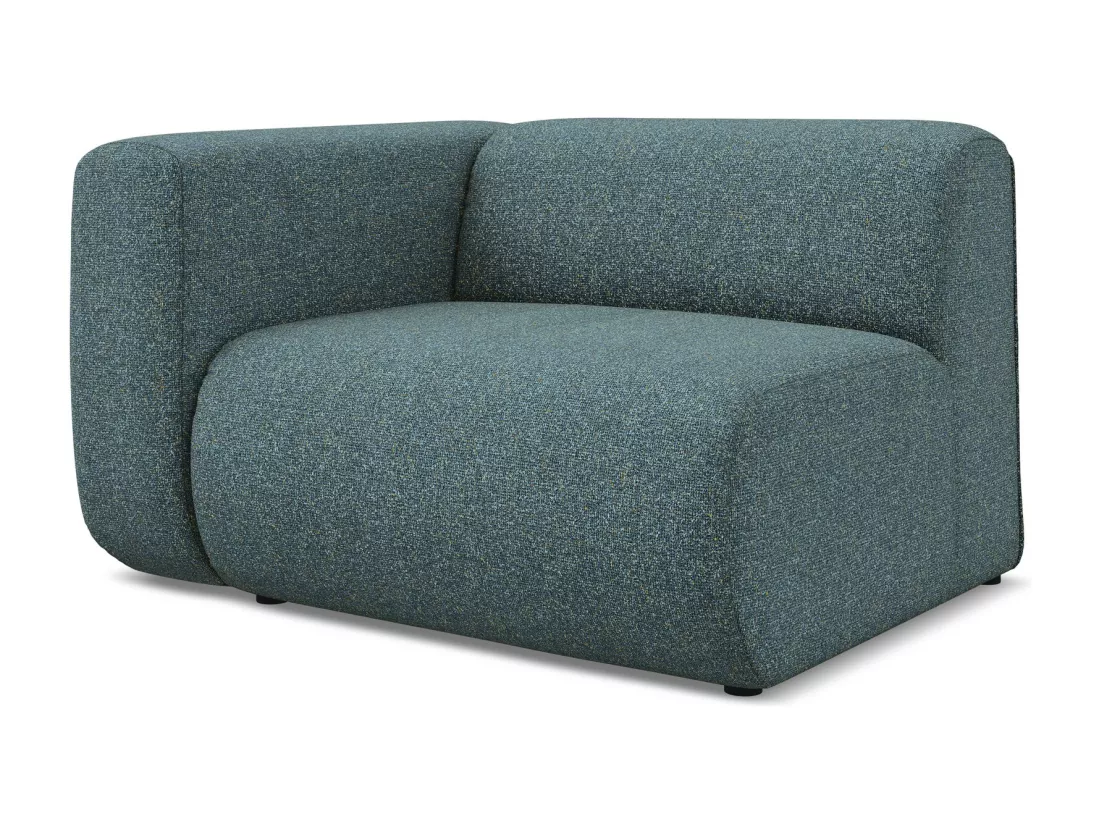 Module avec accoudoirs gauche en tissu texturé - jeans - EKAHI