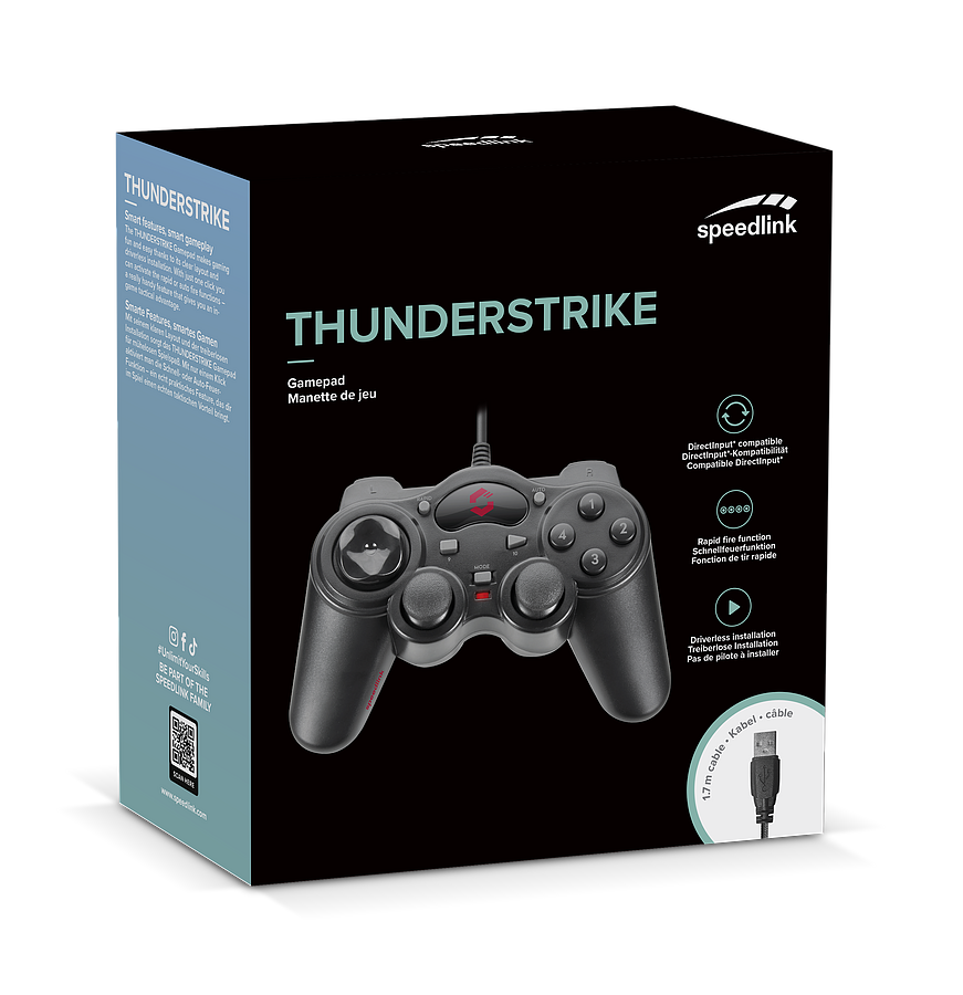 SPEEDLINK THUNDERSTRIKE Gamepad - for PC, black