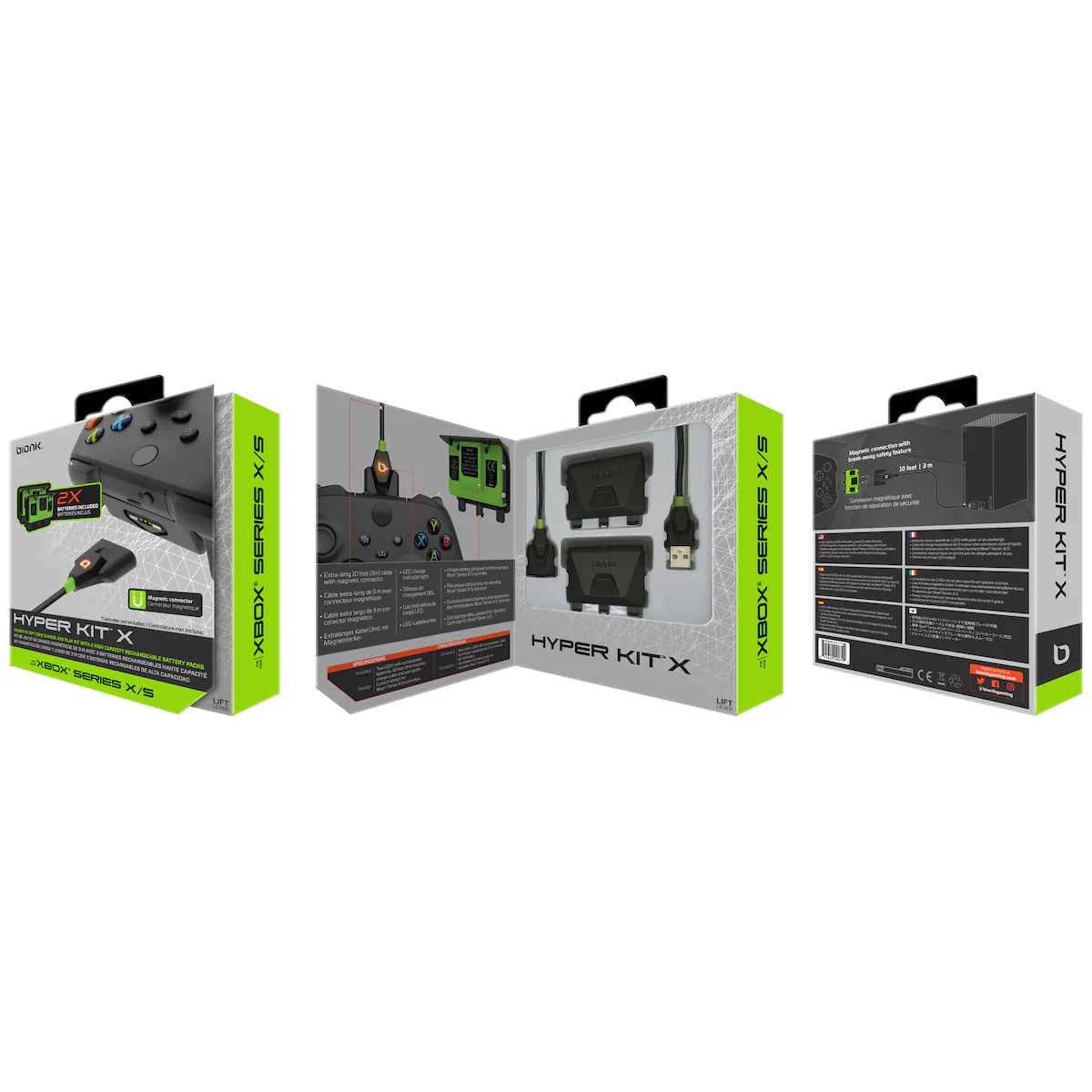 Bionik Xbox Series X/S Hyper Kit batterilader for kontroller