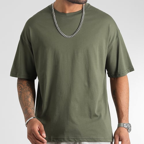Lot de 2 Tee Shirts Oversize Large 2734 Vert Kaki Noir