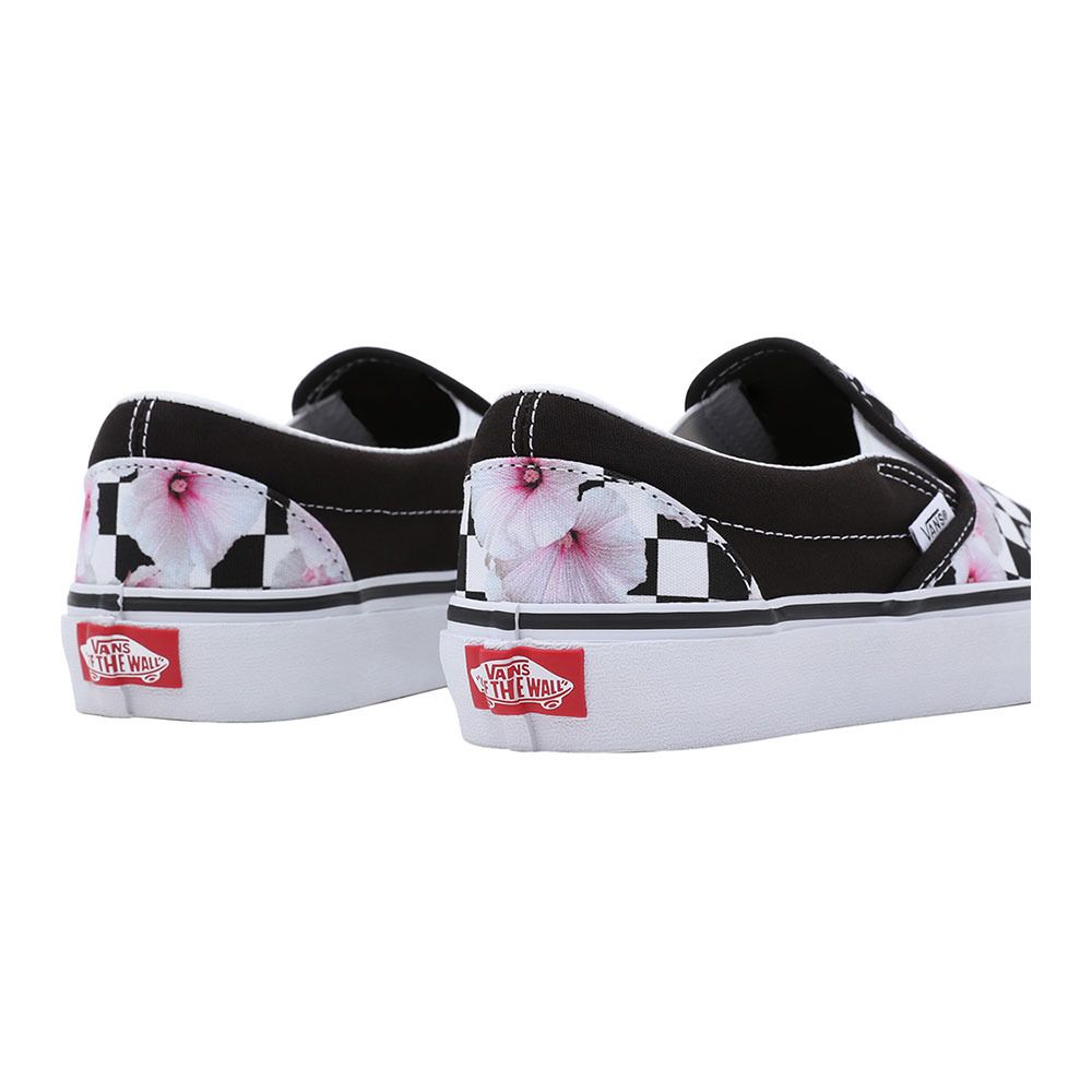 Vans CLASSIC SLIP-ON - Sneakers Femme hibiscus check black
