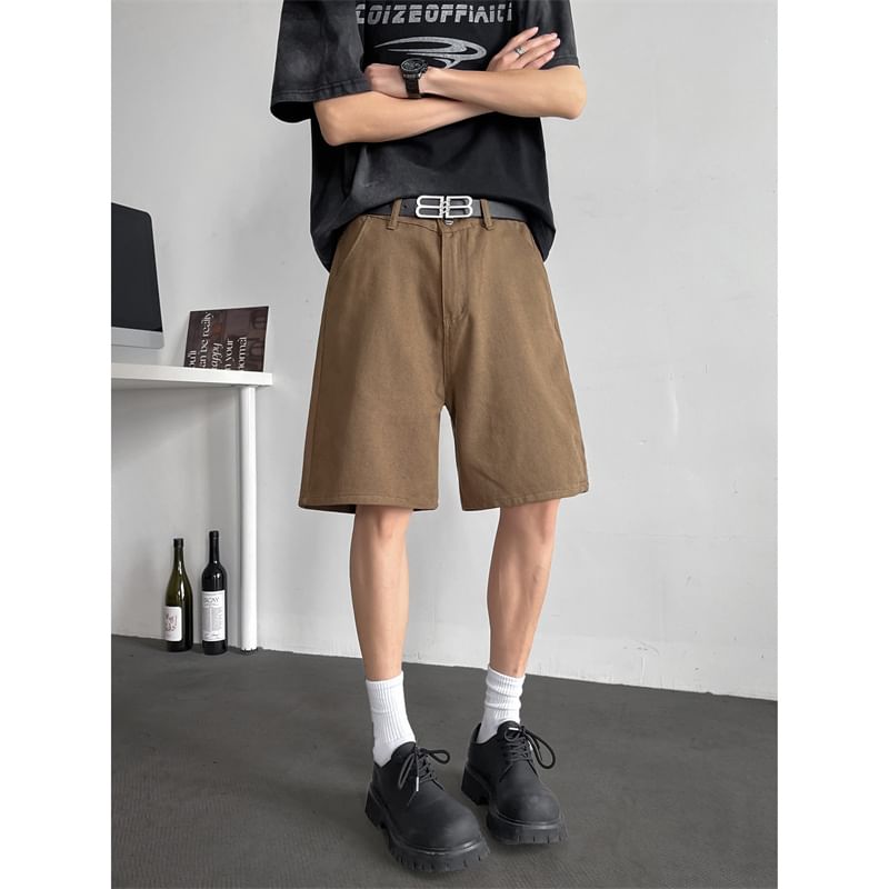 Filmas - Mid Rise Washed Wide Leg Jorts