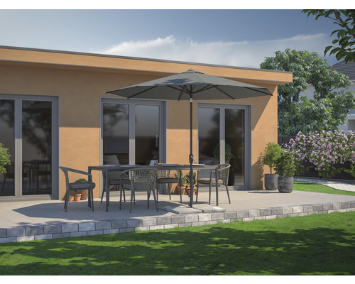 Soluna parasol, Ø 300 cm, polyester (PES), donkergrijs