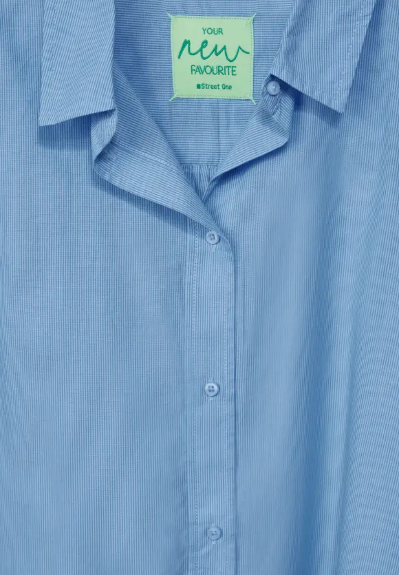 Streifen Hemdbluse - frozen sea blue