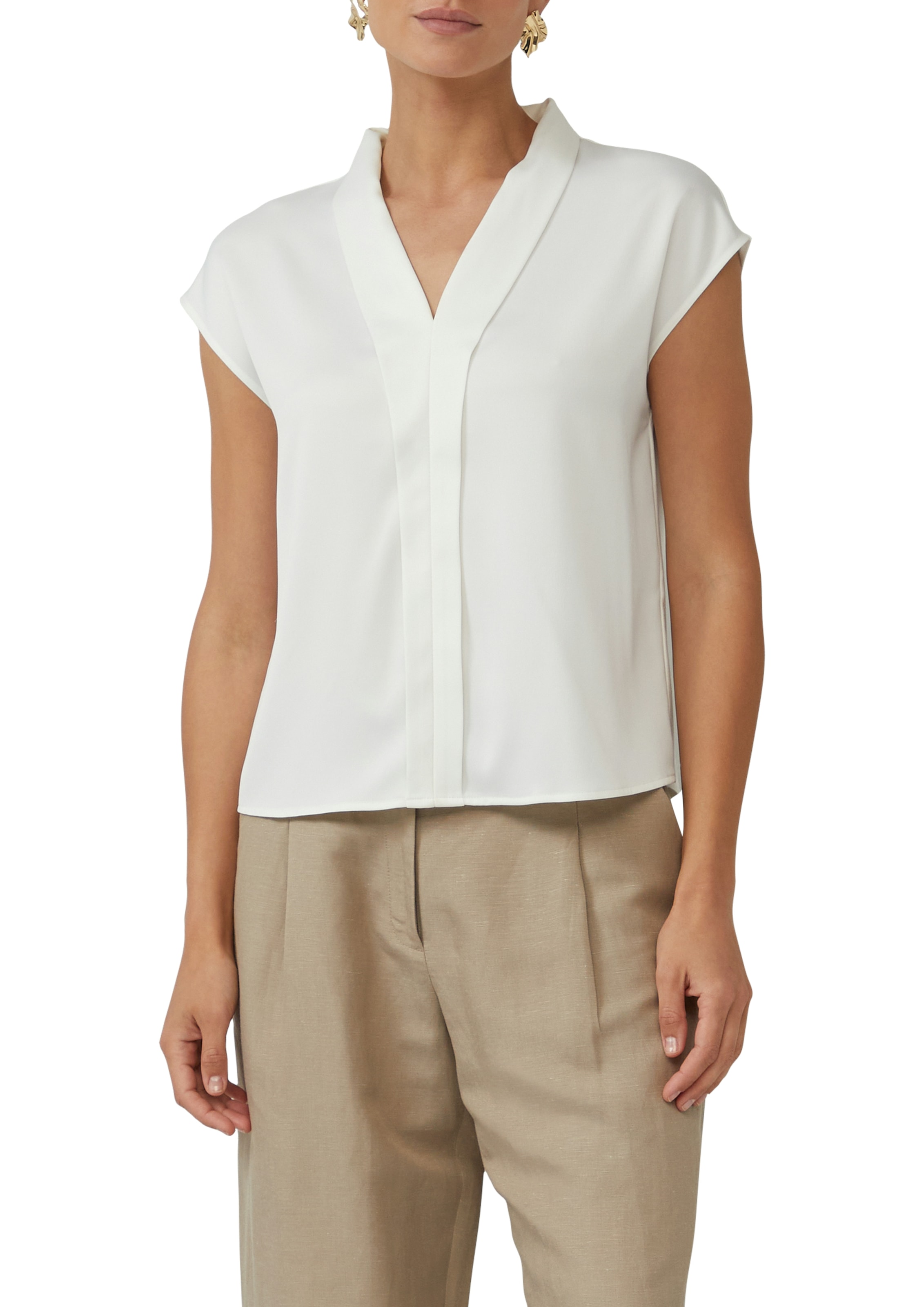 s.Oliver BLACK LABEL Blusenshirt , mit Schalkragen, V-Ausschnitt