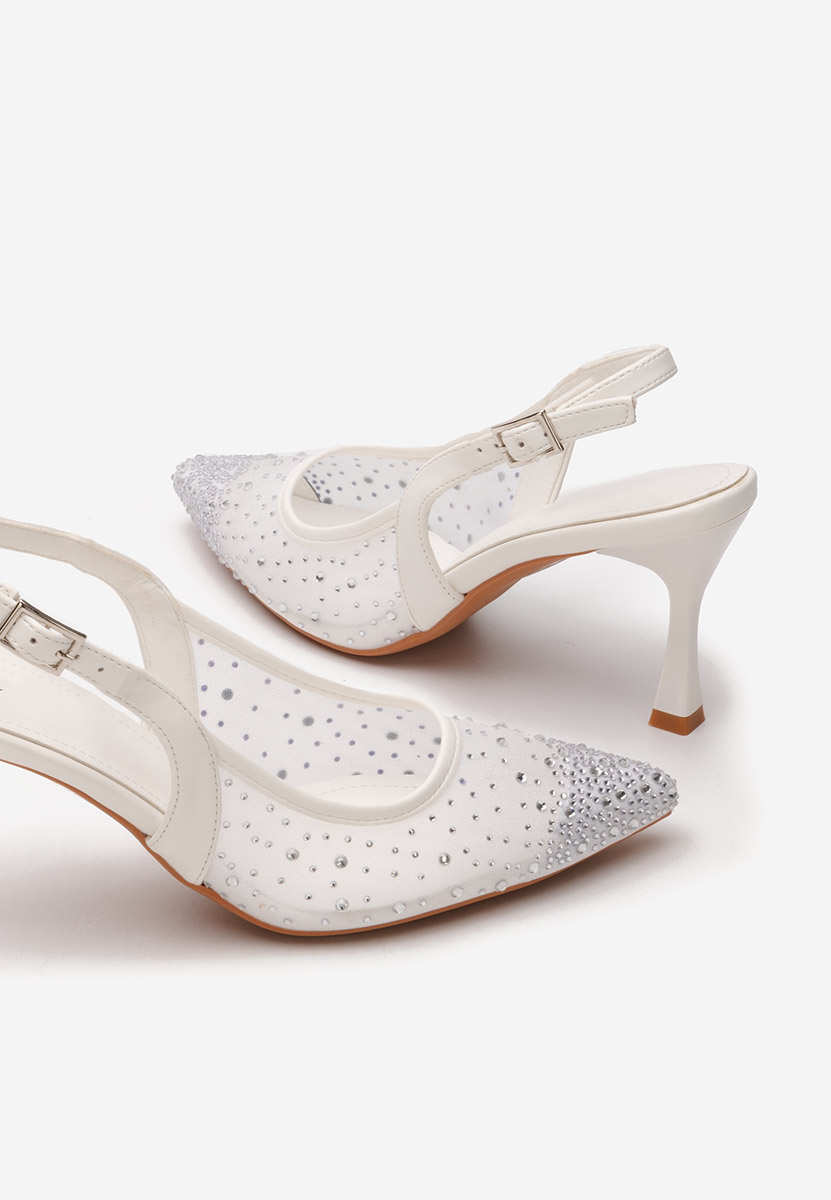 Chaussures à talon fin blancs Valorise