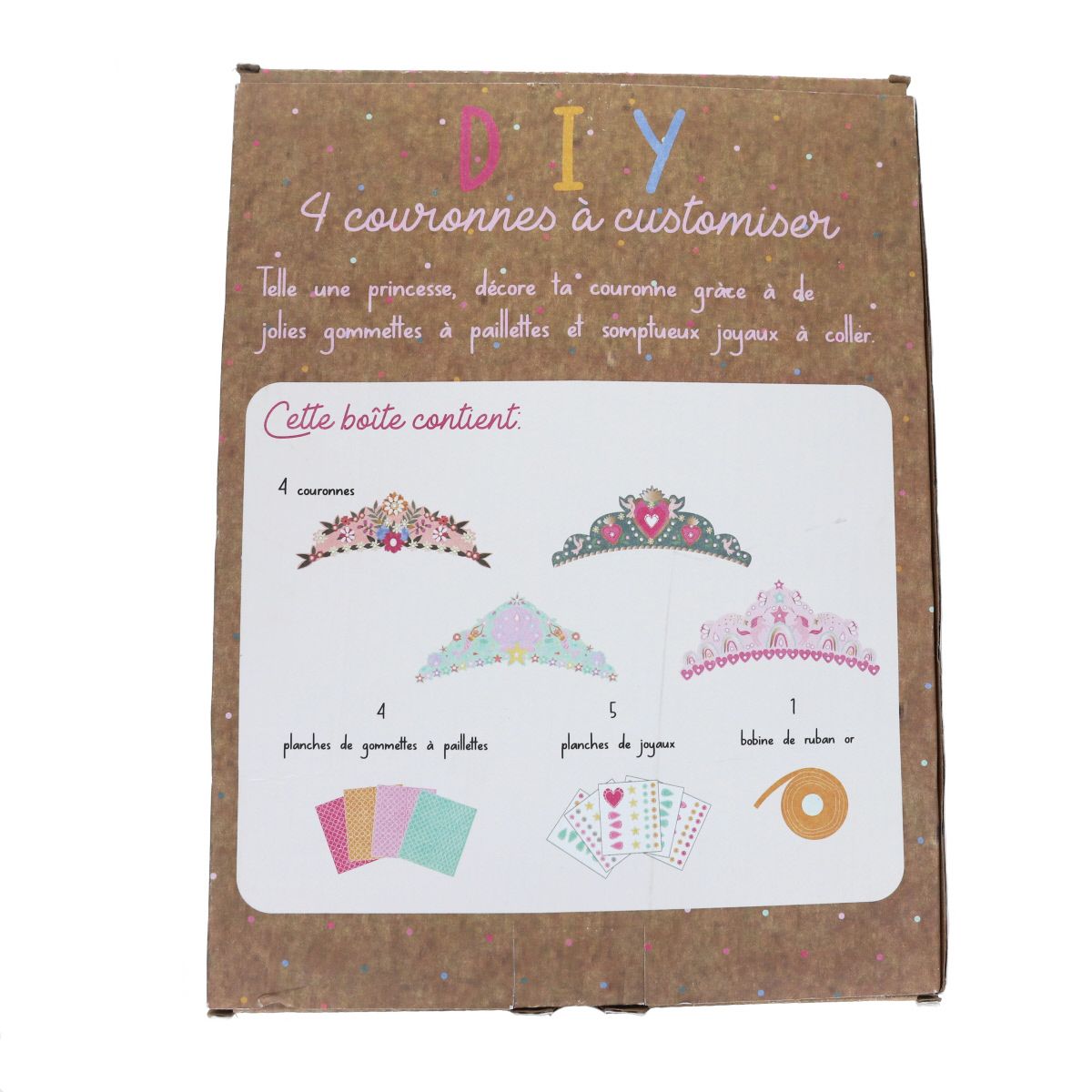 Kit 4 couronnes à customiser Do It Yourself Mercredi et Patati