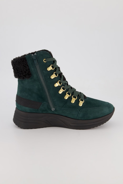 Vitaform Leder-Stiefeletten, Veloursleder, Weite H