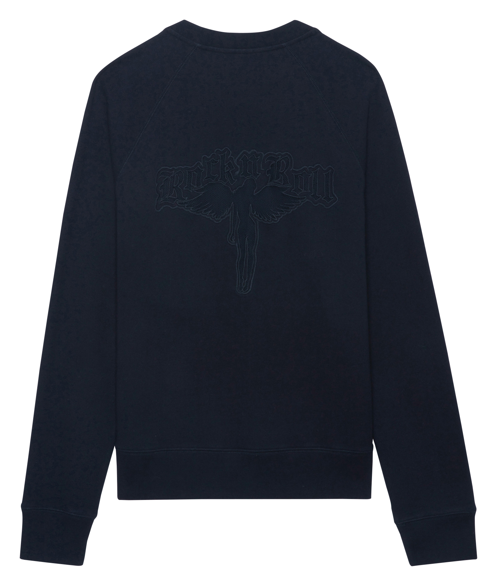 UPPER - Sweat droit col rond en coton | Bleu