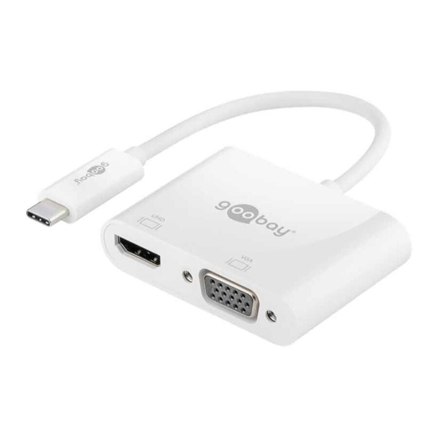 Goobay adaptateur USB 3.1 type C vers HDMI + VGA
