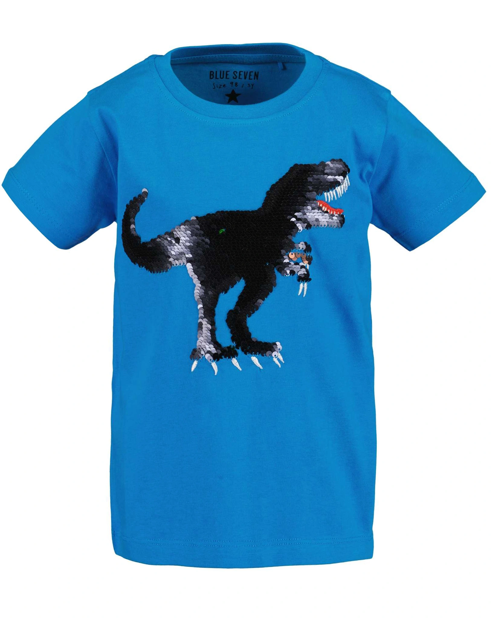 T-Shirt T-REX mit Pailletten in cyan