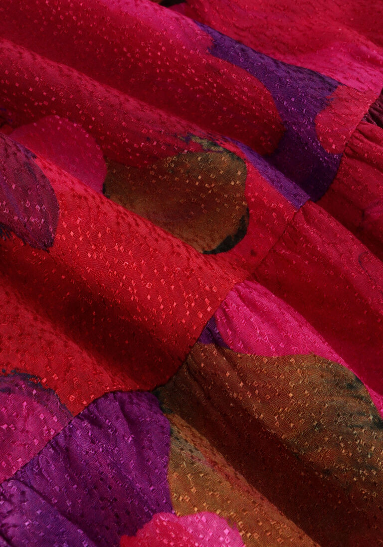 POM AMSTERDAM roze pom amsterdam mini jurk brushwork fiery pink 1