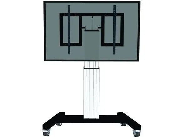 Neomounts PLASMA-M2500T - Vogn med hjul - motoriseret - for fladt panel/AV-udstyr - sølv, RAL 9006, hvid aluminium - skærmstørrelse: 42