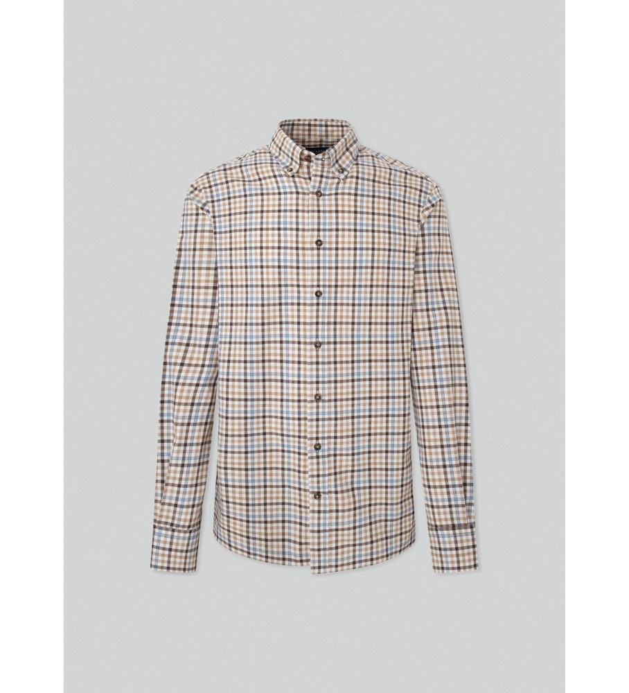 Camisa de flanela Hackett 3 cores xadrez vichy multicolorida
